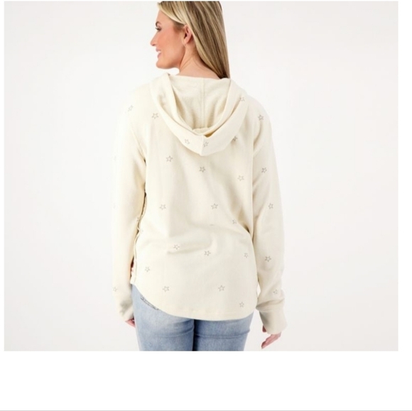 Peace Love World 'Love Unites Us' French Terry Star Jacket - Picture 3 of 11